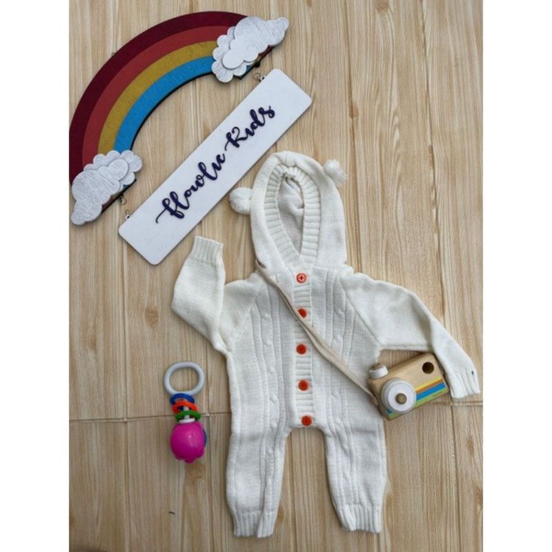 Jumper Cable Rajut Halus Tebal Lembut Jumpsuit Cable Untuk bayi 0-8 bln baju kodok anak tebal