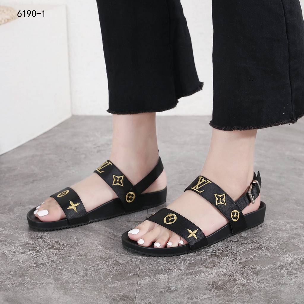 Flat Sandals Ankle Strap #6190-1