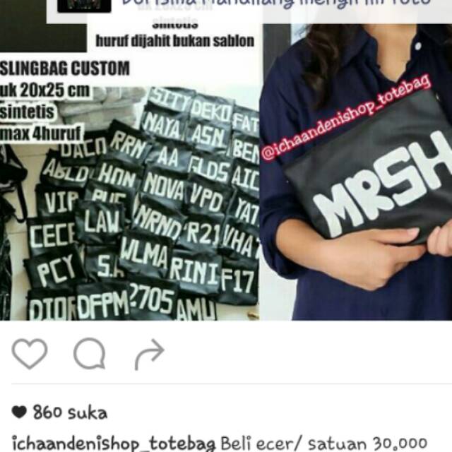 Slingbag custom nama ( COD BAYAR DITEMPAT )