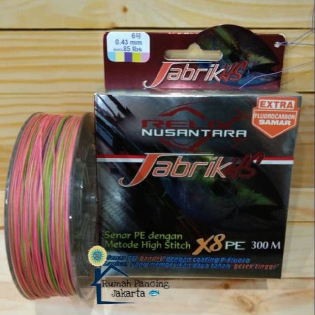 Senar PE Pancing Relix Nusantara Jabrik HS 300m Pe.6