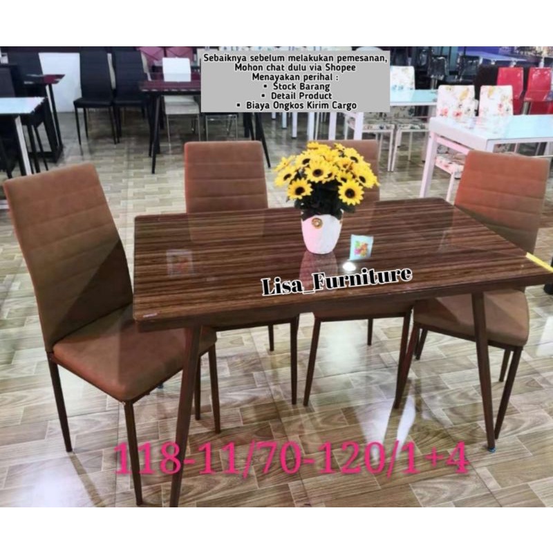 Meja Makan|Meja Makan Kaca|Meja Makan Kaca 4 Kursi|Meja Makan Kaca 6 Kursi|Meja Makan Kaca Minimalis