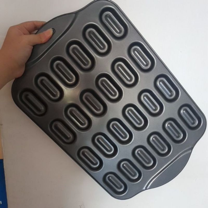 Loyang lidah kucing teflon isi 24 ukuran 43x28 kukis kue kering