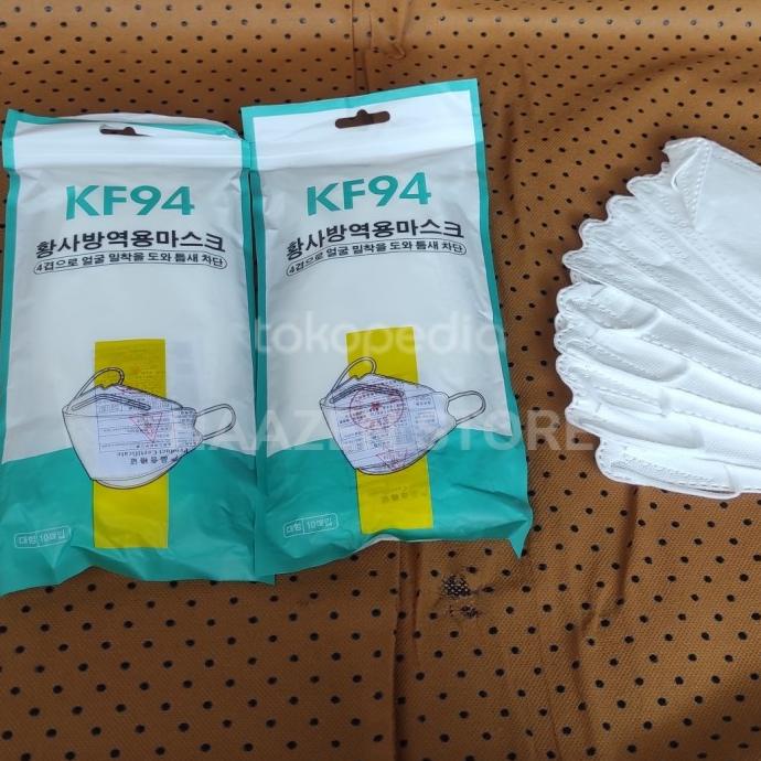 MASKER KF94 KOREA TALI SENADA - PUTIH 90-haazenstore Ayo Beli