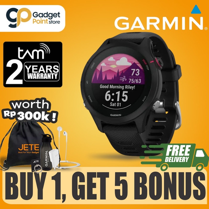 Garmin Forerunner 255s Music Black fr255s fr 255s - Garansi TAM 2Th