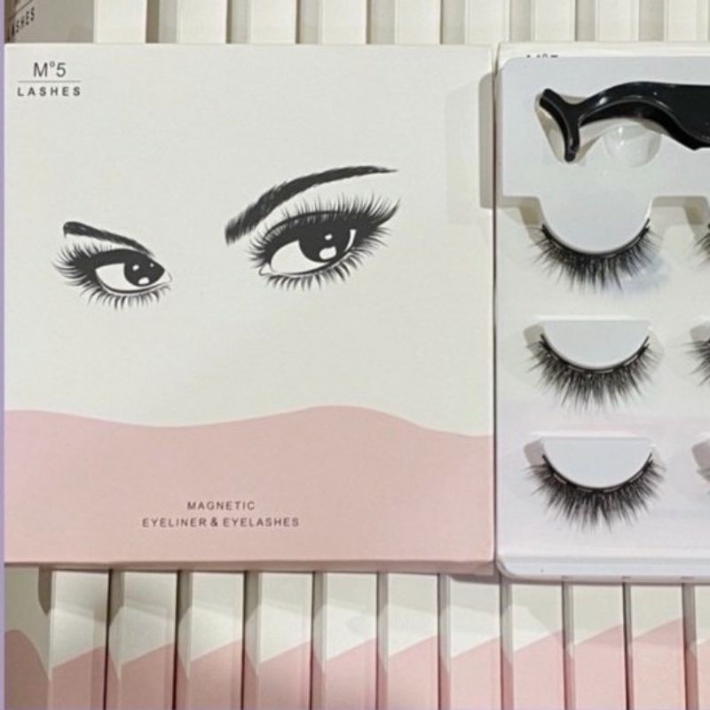 Bulu mata MAGNET 3 Pasang set Eyeliner &amp; Alat pemasang (1 set isi 3 model bulu mata)