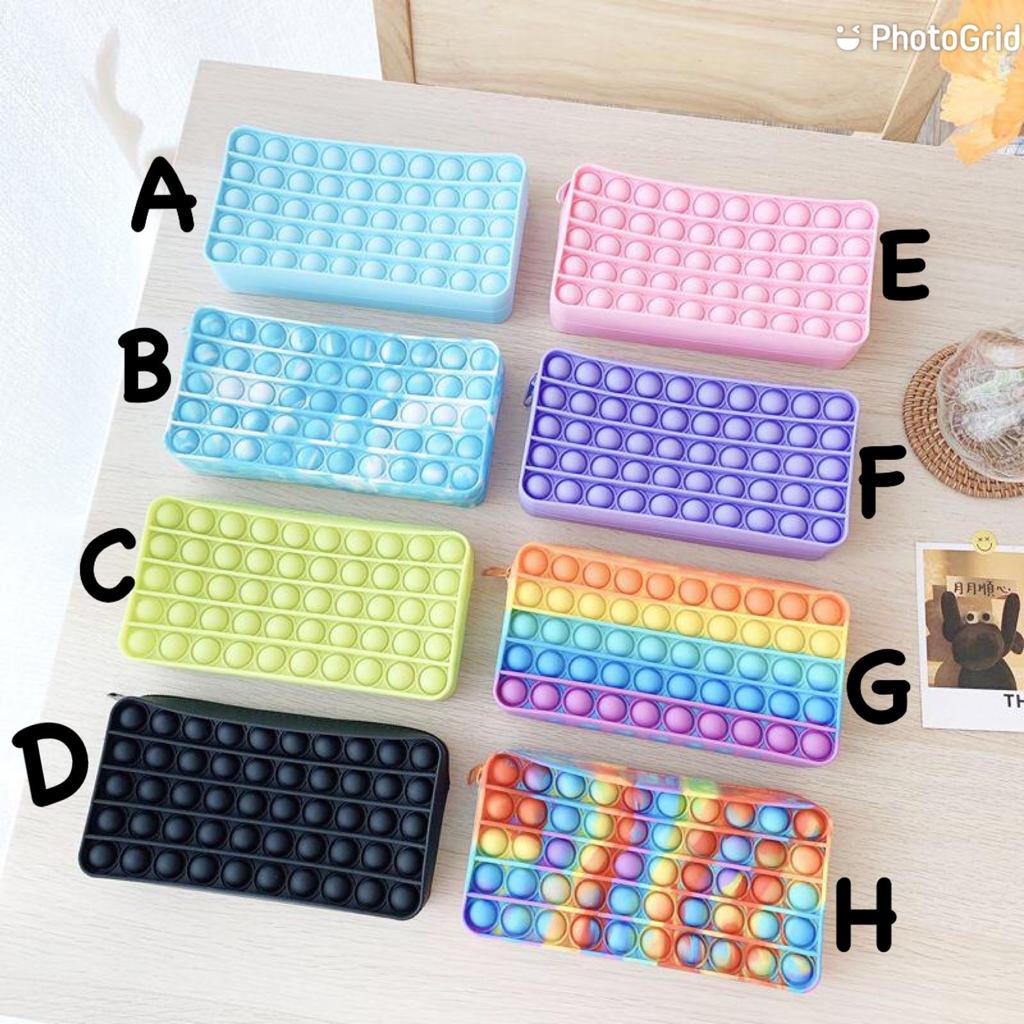 

F953 READY STOCK PENCIL CASE POP IT POLOS TEMPAT PENSIL POP IT ANAK PEREMPUAN CEWEK PENCIL CASE KOREA KOTAK PENSIL POP IT ANAK PEREMPUAN RAINBOW FULL COLOUR COLOR