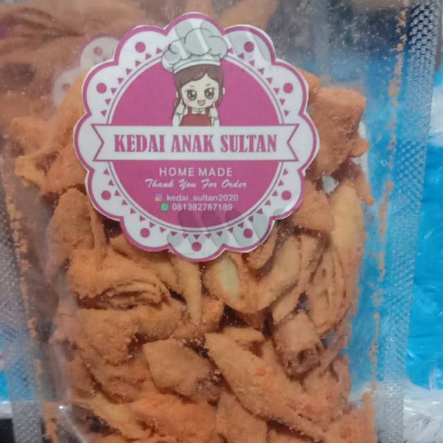 

Kripik pangsit rasa jagung manis