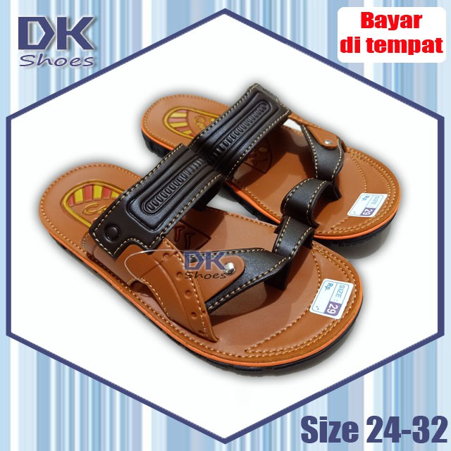 Contest 24-33 / Sandal Selop Santai Formal Anak Laki / Sandal Imitasi Kulit Anak