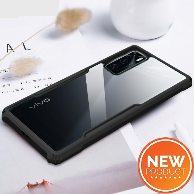 Case Vivo V20 / V20 SE Shockproof Transparent Hard Back Corners Soft Slim Cover Anti Crack
