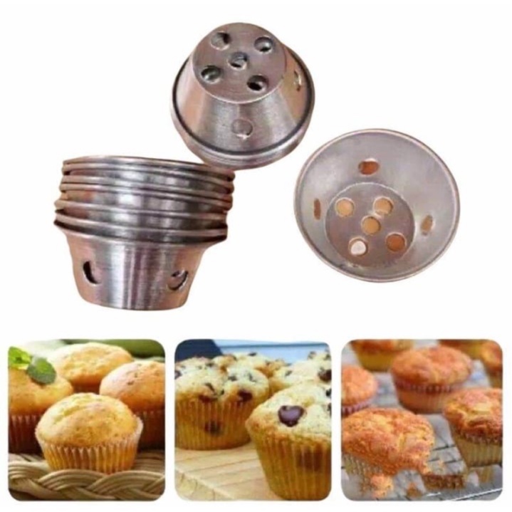 Cetakan Bolu Kukus / Cetakan Kue Bolu / Cetakan Muffin Aluminium Press (isi 12pcs)