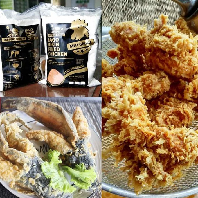 

❤️kedai❤️ GROSIR 10kg Tepung ayam jago bikin fried chicken KFC (karungan bonus marinasi)