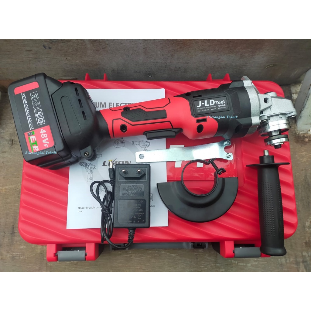 Paket Bor Gerinda cordless 48volt Jld tools