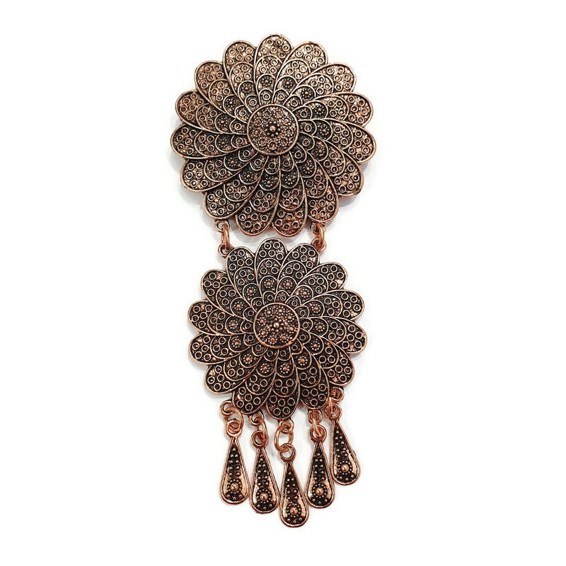 PREMIUM Bros Etnik Kebaya Kutubaru Susun Cantik/Aksesoris Wanita/Bros Tumpuk Tingkat Yogja Jawa Bali-Susun 2 Maroon