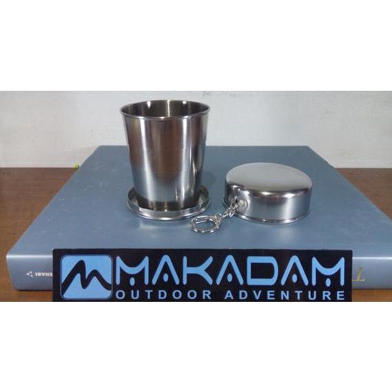 Gilaa Gelas Lipat Portable / Folding Mug Stainless Besar Diskon