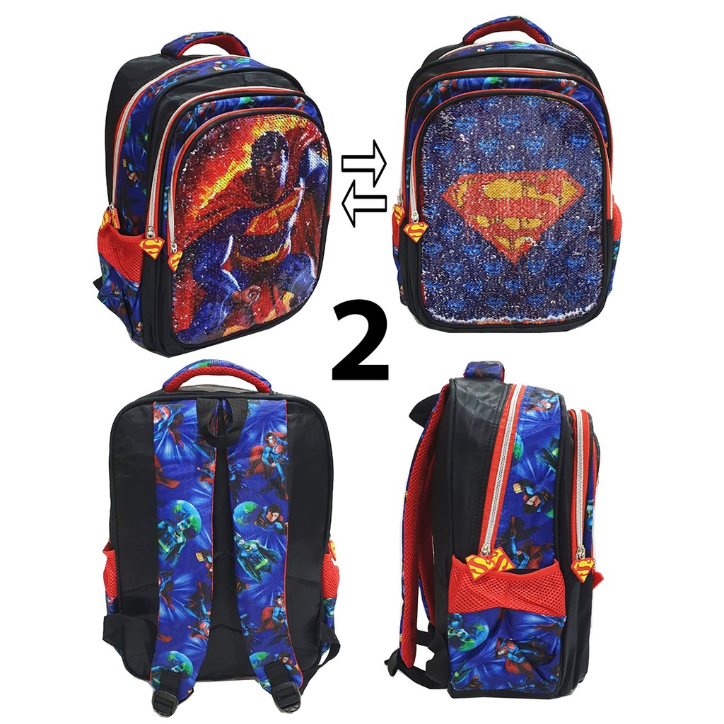 TERMURAH TAS Ransel Anak SD Sequin USAP Berubah Gambar Anak Cowok -1533