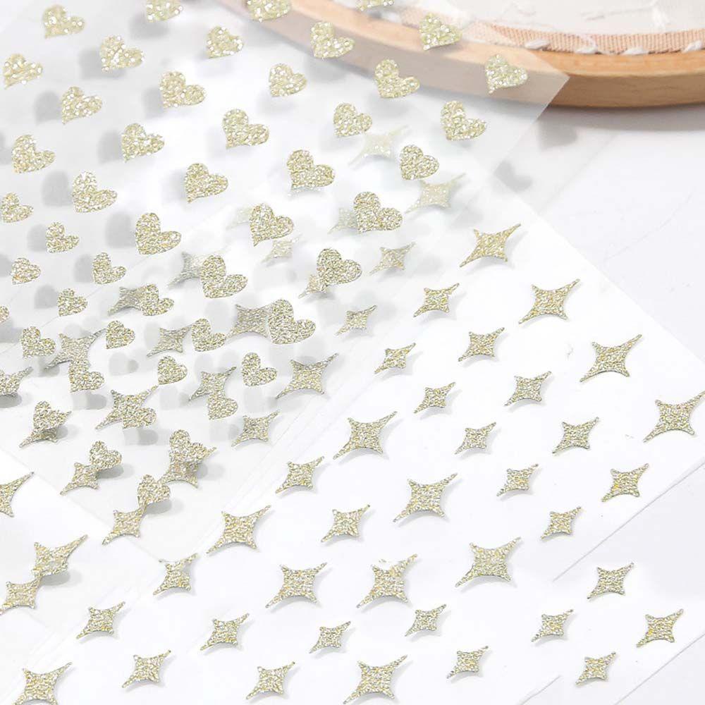 MXBEAUTY Stiker Nail Art Trendy Glitter Bubuk Cinta Hati Kupu-Kupu Beruang Self Adhesive Manicure Tool