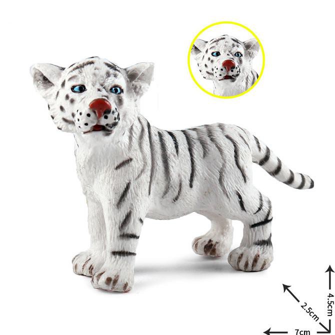 4Pcs / Set Mainan Miniatur Action Figure Monster Harimau Putih Bahan Outletandara