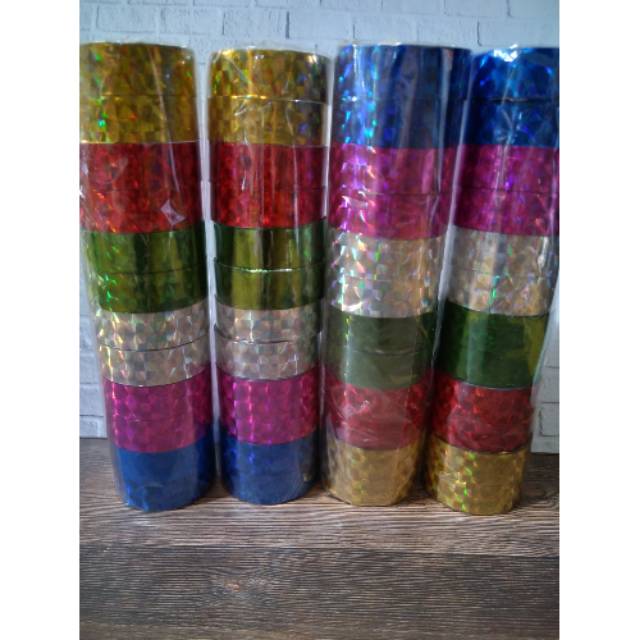 

Isi 12 Pcs Solatip Metalik/ Solasi Hologram Kecil