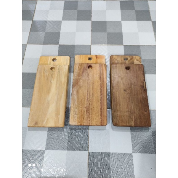 Serving Board / Talenan Kayu Pinus Jati Mahoni / Wooden Cutting Board