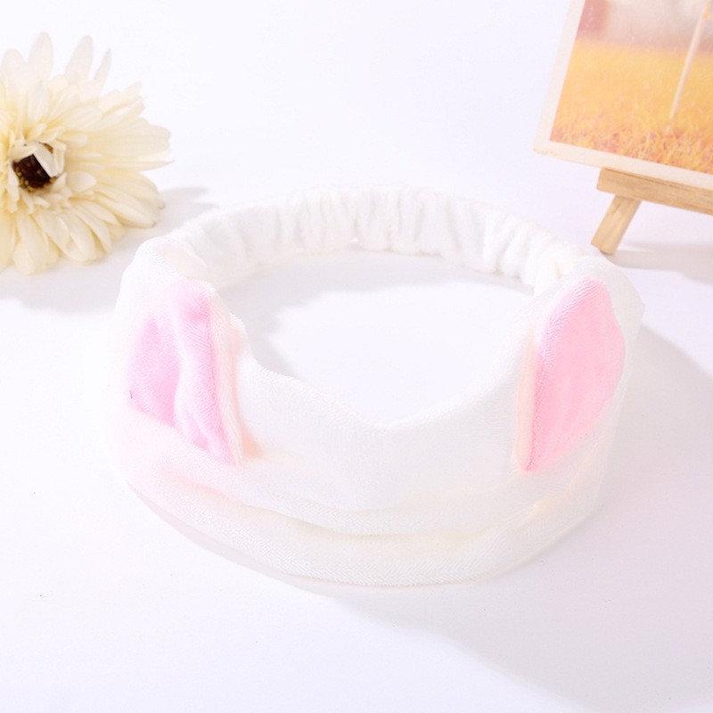 CEHB bando telinga kucing kuping headband korea facial bandana cat ear - Biru Muda