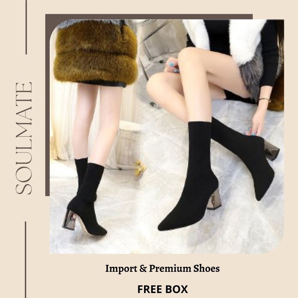 SOULMATE SM-002 Sepatu Boots Wanita Fashion Import Premium Quality