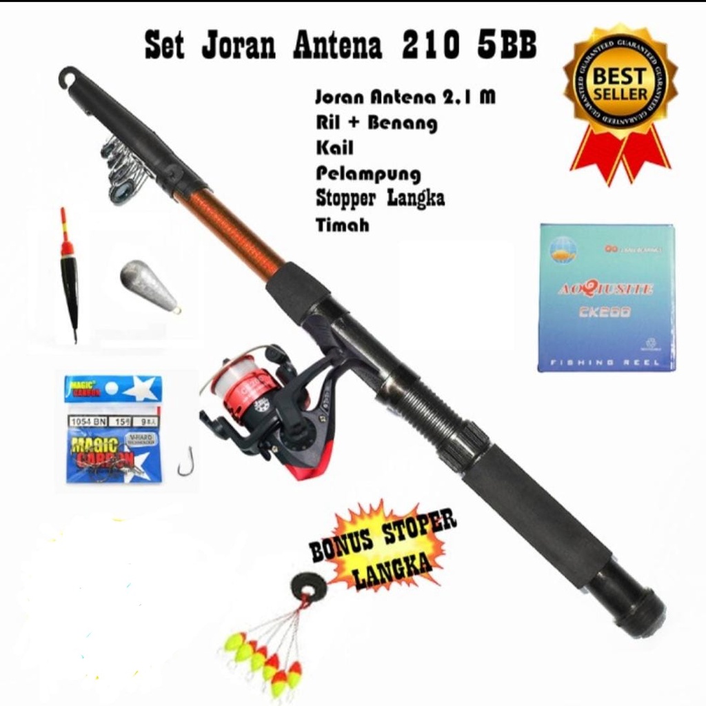 PROMO SET ALAT PANCING TERMURAH DENGAN JORAN ANTENA TERBAIK KEKUATAN 5KG SET PANCING ANTENA REEL LENGKAP PANJANG 150 180 210 300 360 450 JUMBO