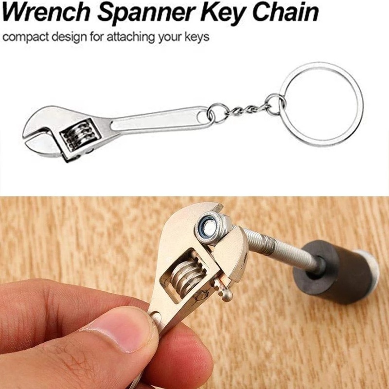 Multifunction Small Spanner Pendant Car Keychain/ Creative Bicycle Repair Wrench Decoration Key Ring