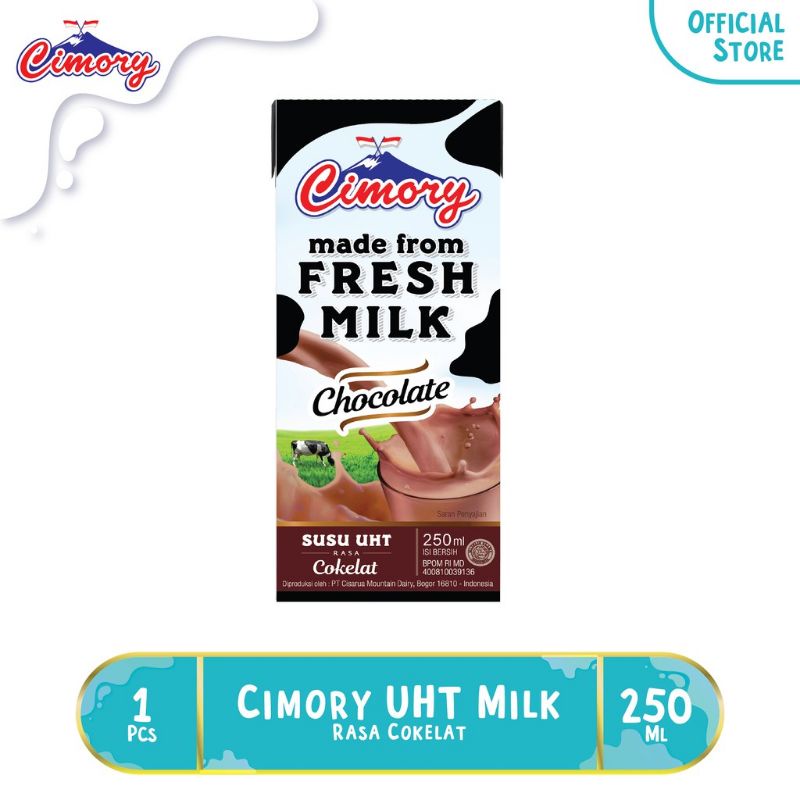 

CIMORY SUSU UHT 250ML RASA COKLAT / CHOCHOLATE