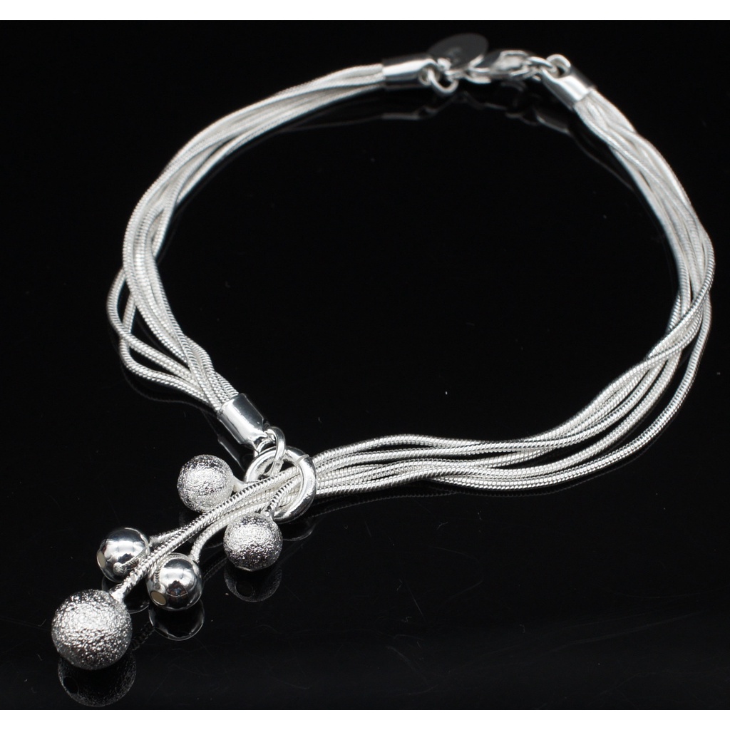 Gelang Tangan Manik-Manik 5 Manik-Manik Bahan Stainless Steel