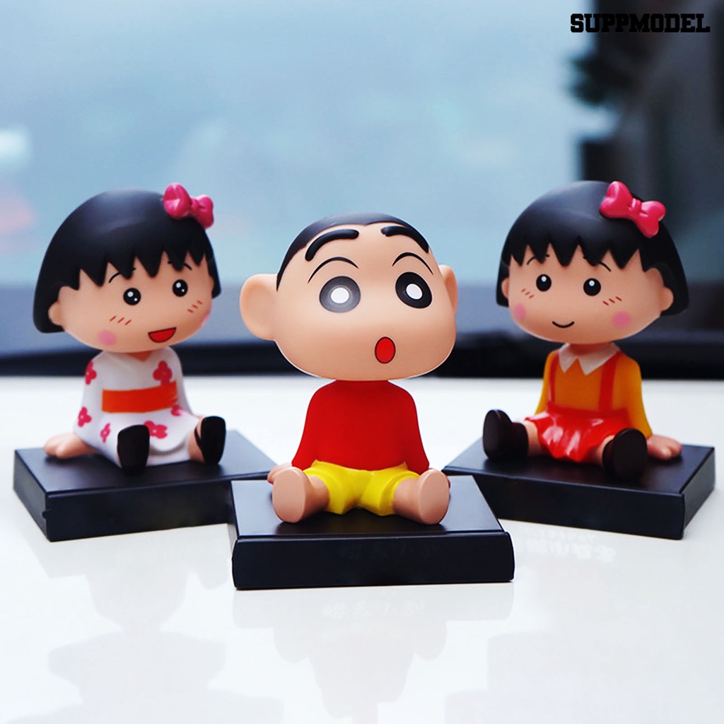 Mainan Boneka Crayon Shin-chan Kepala Goyang Untuk Dekorasi Interior Mobil