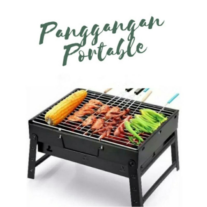 Alat Pemanggang / Panggangan Portable / Pemanggang Sate Daging Alat Panggang Barbeque Grill Portable Roekre / Panggangan Grill Portable Serbaguna