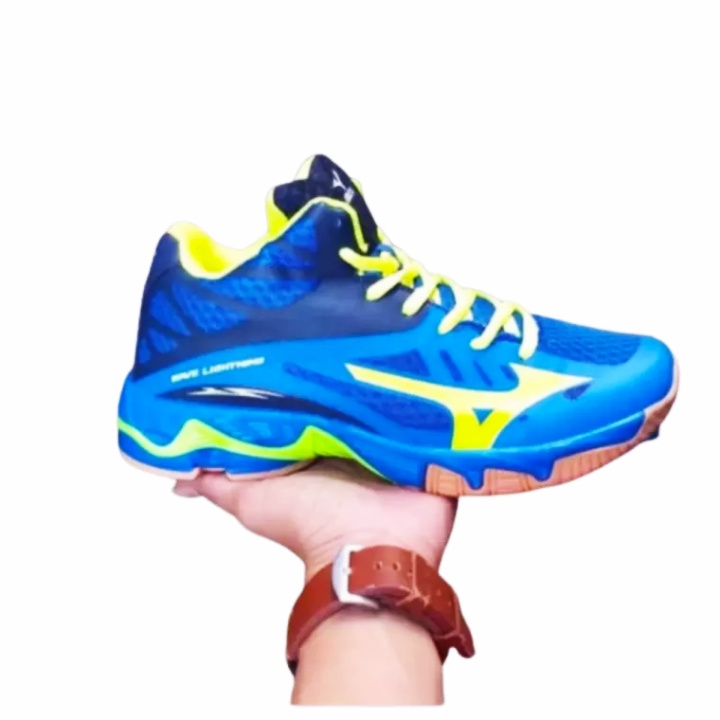 SEPATU MIZUNO PRIA DAN WANITA WARNA BIRU HITAM / STABILO SEPATU SPORT TERBARU SEPATU OLAH RAGA SEPAT