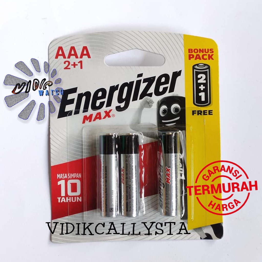 BATERAI ENERGIZER MAX AA AAA A3 A2 E91 BP3 B2G1 LR6  / AAA A3 E92 BP3 B2G1 LR03 1.5V ASLI BONUS 1