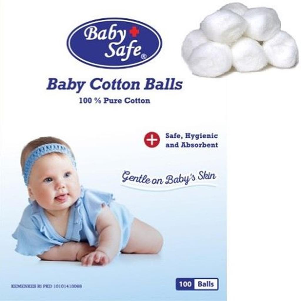 Baby Safe Cotton Balls Isi 100 - CB050