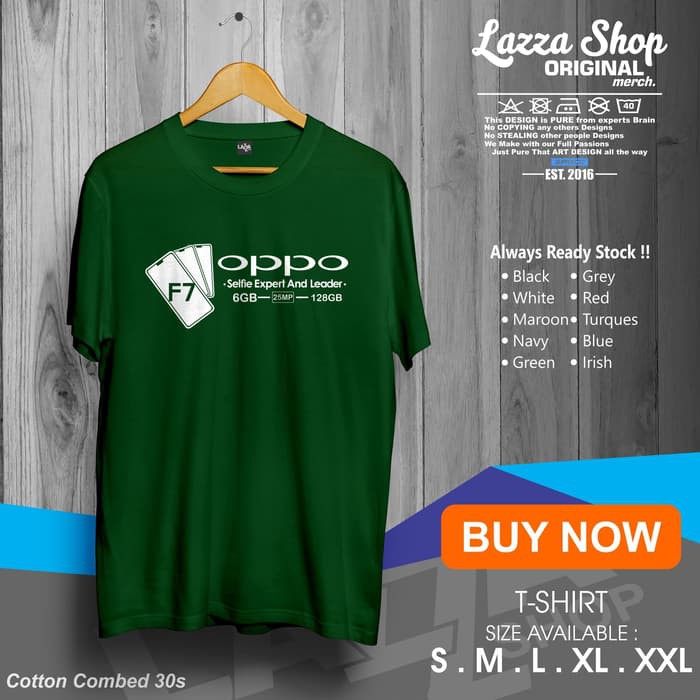 Kaos / Baju /T-shirt Oppo Smartphone F7 Distro keren Murah  - lazzashop