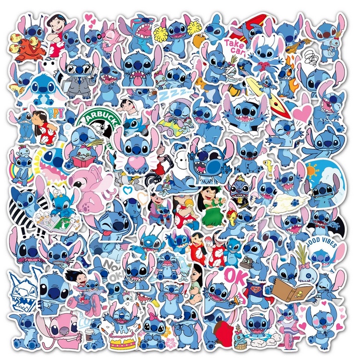 A30 STICKER 10PCS (LILO AND STITCH) anti air notebook scrapbook label tempel motif kartun superhero super hero unik lucu atk alat tulis kantor murah viral termurah kartun komputer leptop handphone hp smartphone koper kulkas disney anime