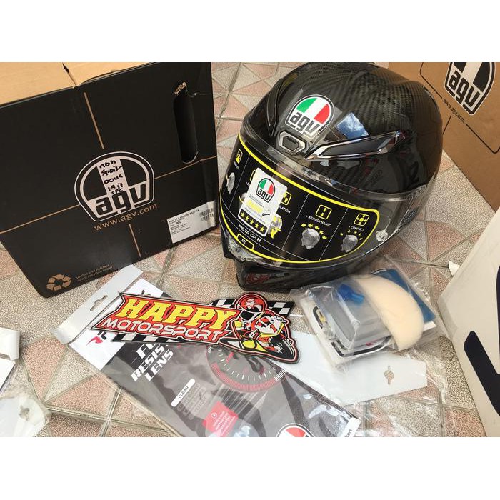 HELM FULLFACE AGV PISTA GPR ORIGINAL ITALY CARBON MONO EUROFIT SIZE ML