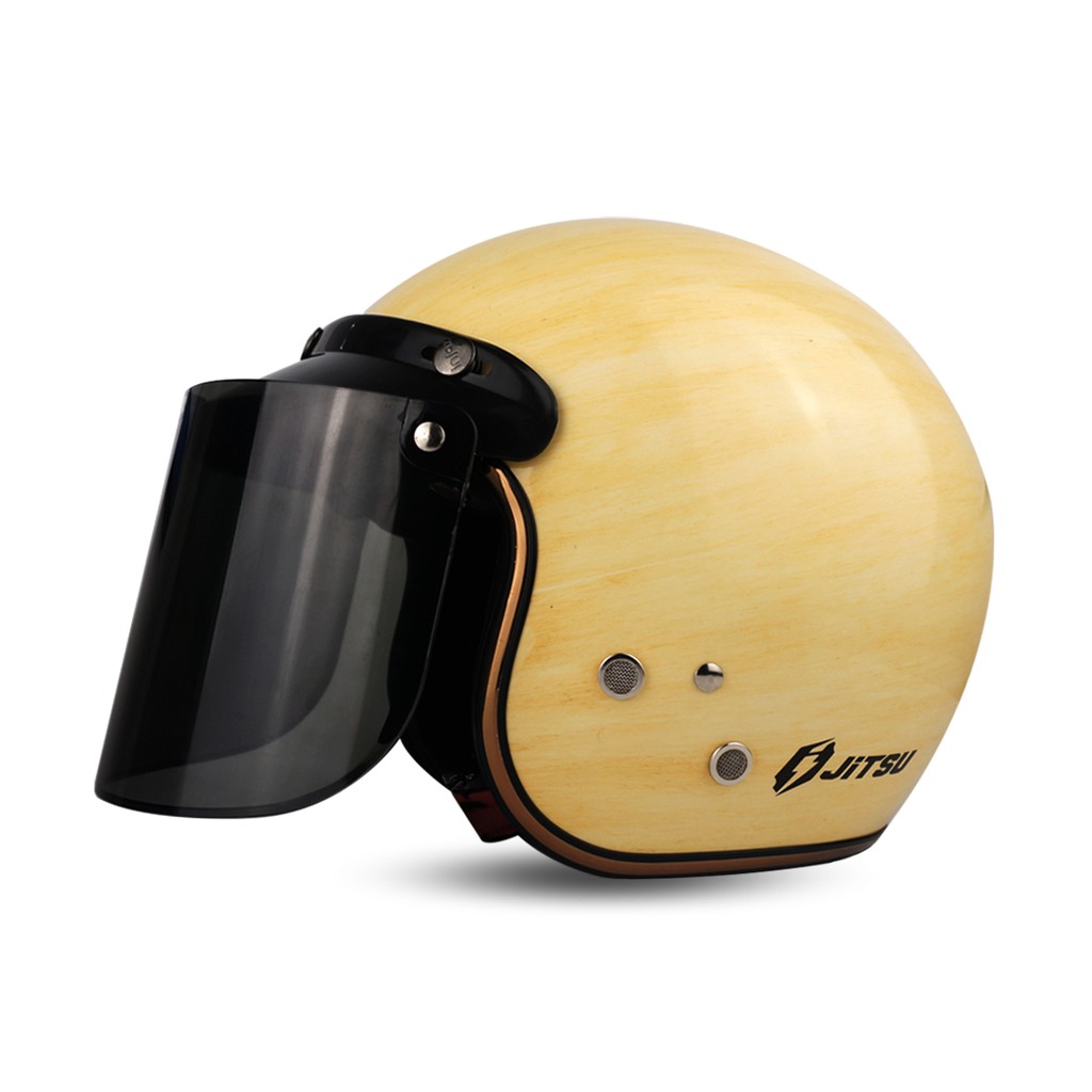 Jitsu Helm Retro Premium JR1 Wood-1