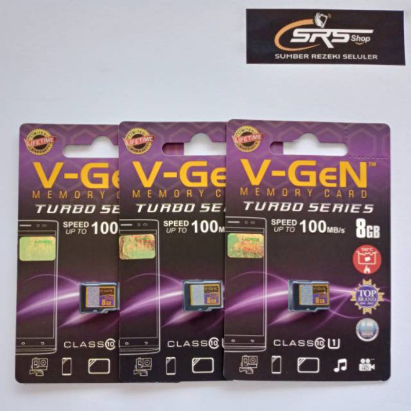 Memory Memori Card Micro SD Turbo Vgen 8GB,16GB,32GB Class 10 Ori Memory Memori Card Micro SD Turbo 