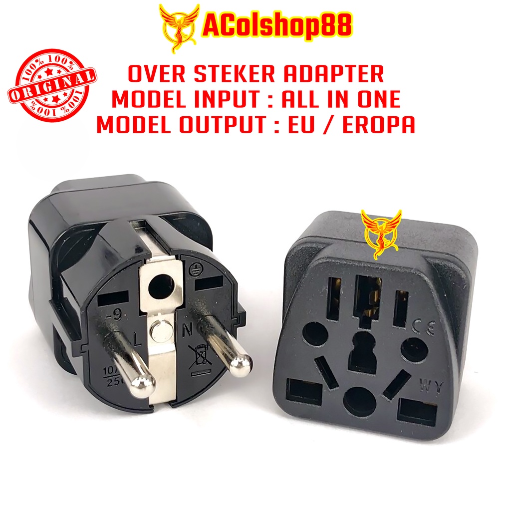 Jual OVER STEKER STOP KONTAK ADAPTER KONVERTER - MODEL INPUT ALL IN ONE ...