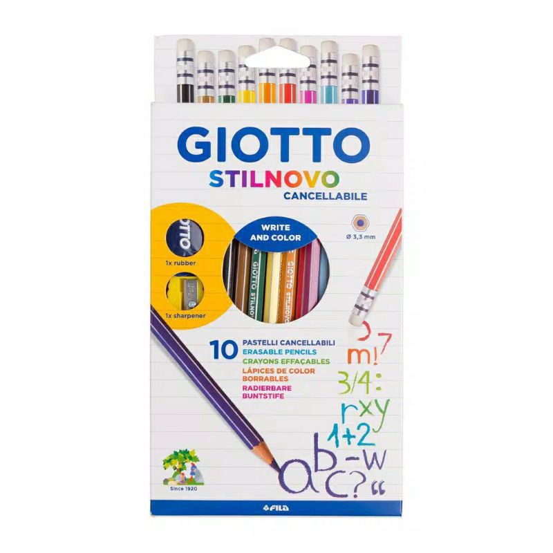 

Giotto Stilnovo Erasable Pensil Warna Kualitas Tinggi Bisa Dihapus - 10 Warna (Bonus Rautan)