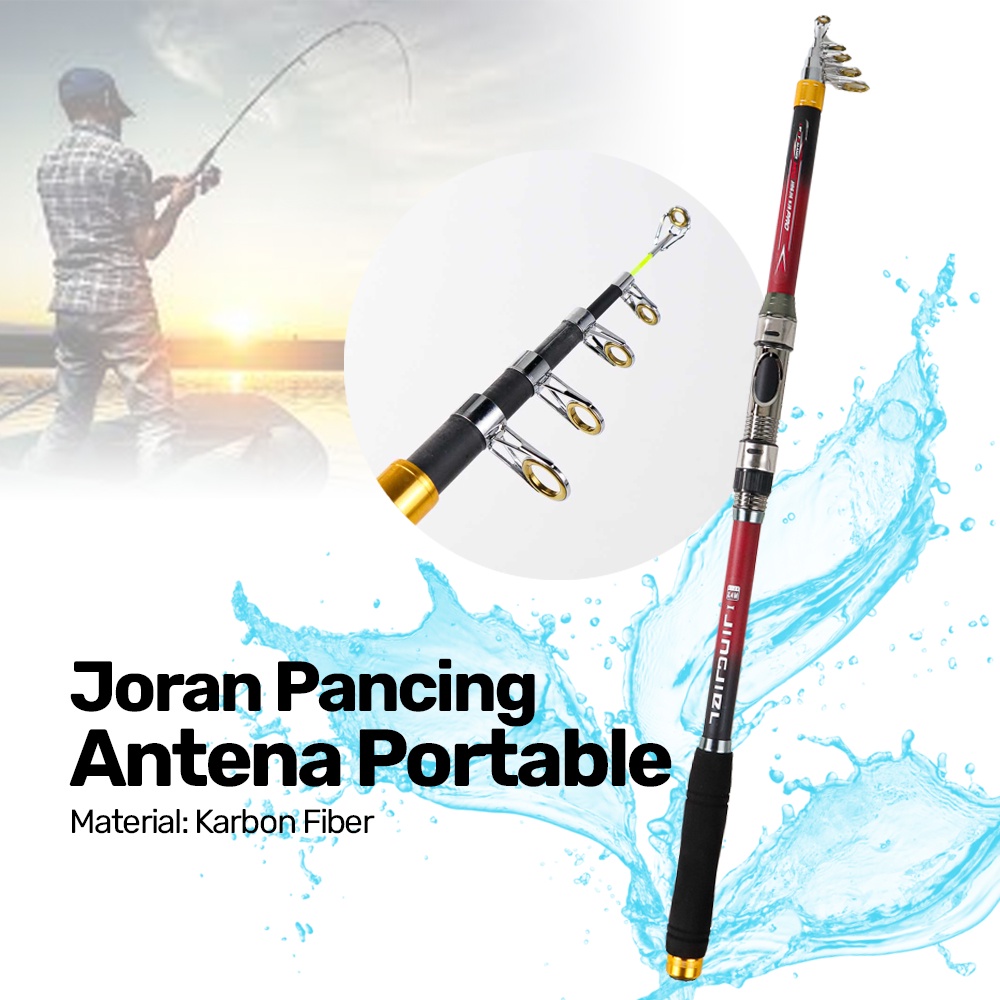 Joran Pancing Super Hard Carbon Fiber OMTHQCRE Telescopic 2.4M - Red