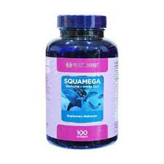 WELLNESS SQUAMEGA (SQUALENE + OMEGA 3, 6, 9) 100 Softgels ...