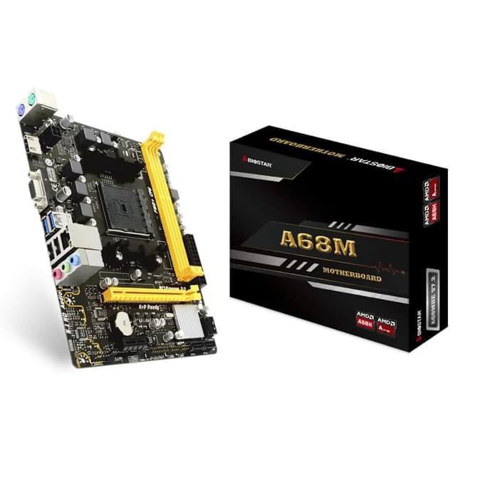 Ready Oke] Motherboard Biostar A68Mhe Amd A68H Fm2+ Ddr3 Micro Atx