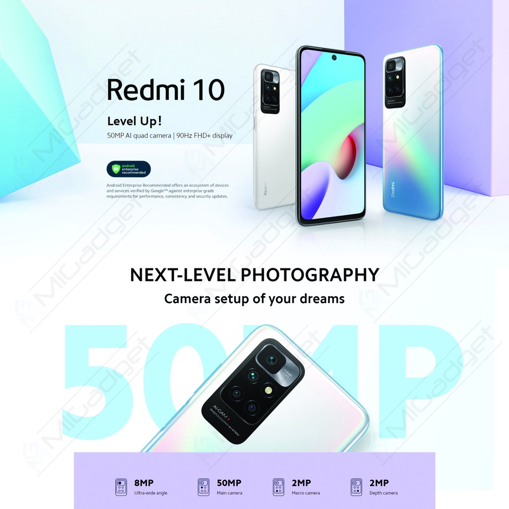 Redmi 10 6/128 Garansi Resmi 50MP Camera