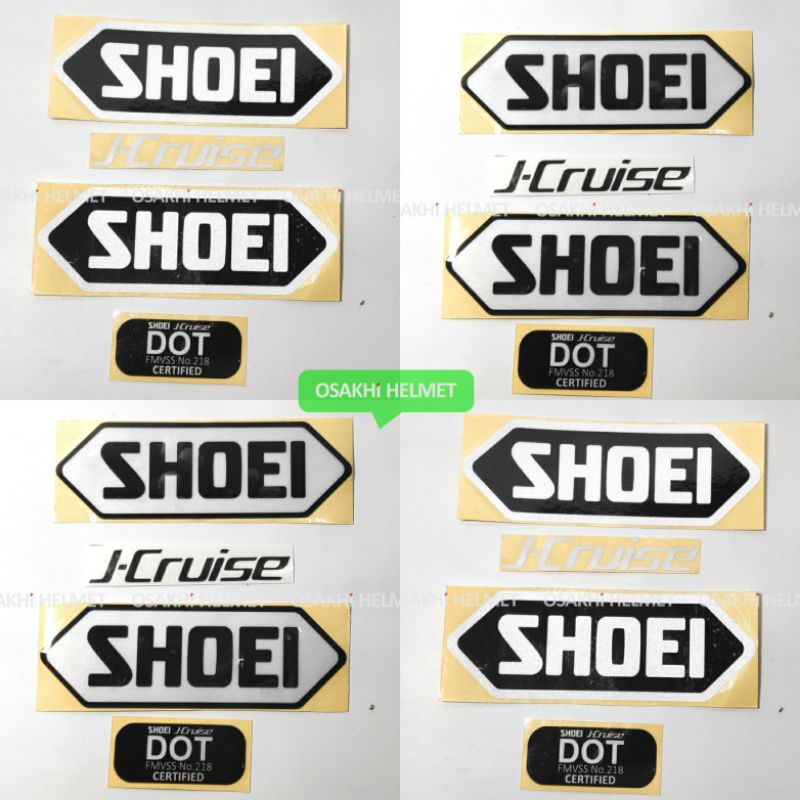 GROSIR - Stiker Shoei J-Cruise Paket Ganteng KYT KYOTO, Zeus, Dll Sticker Jcruise