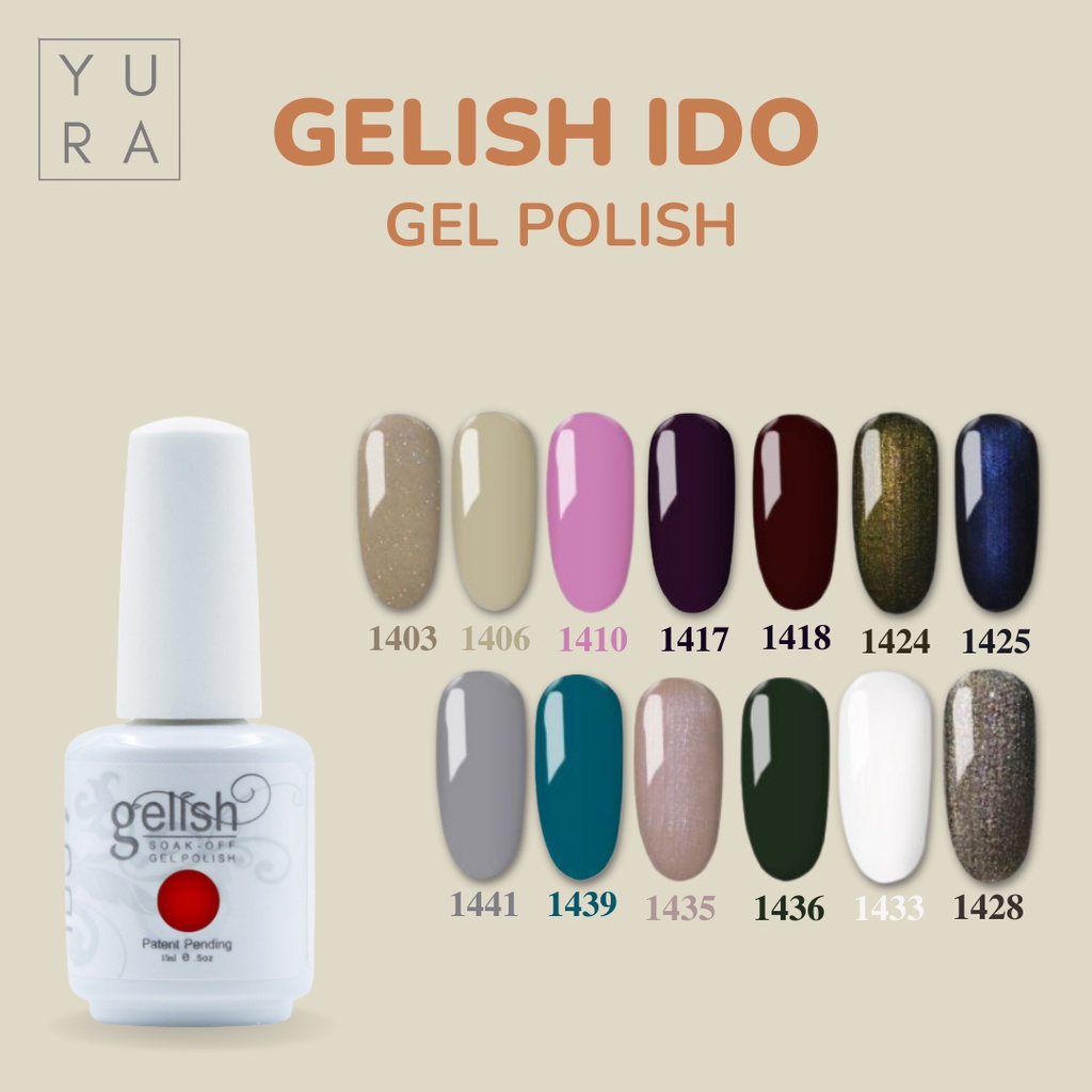 Gelish IDO Kutek Gel Nail Polish UV LED No. 1338-1441
