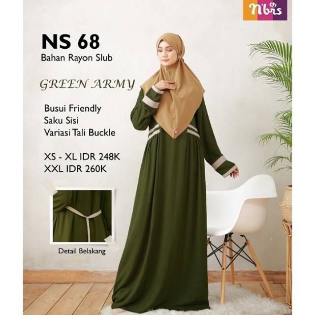 Gamis Nibras Ns 68 / Gamis Nibras Terbaru / Gamis Syari / Gamis Rayon / Baju Nibras