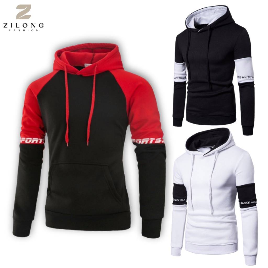Zilong Garret - Jaket Sweater Hoodie Pria Bahan Fleece Tebal Original