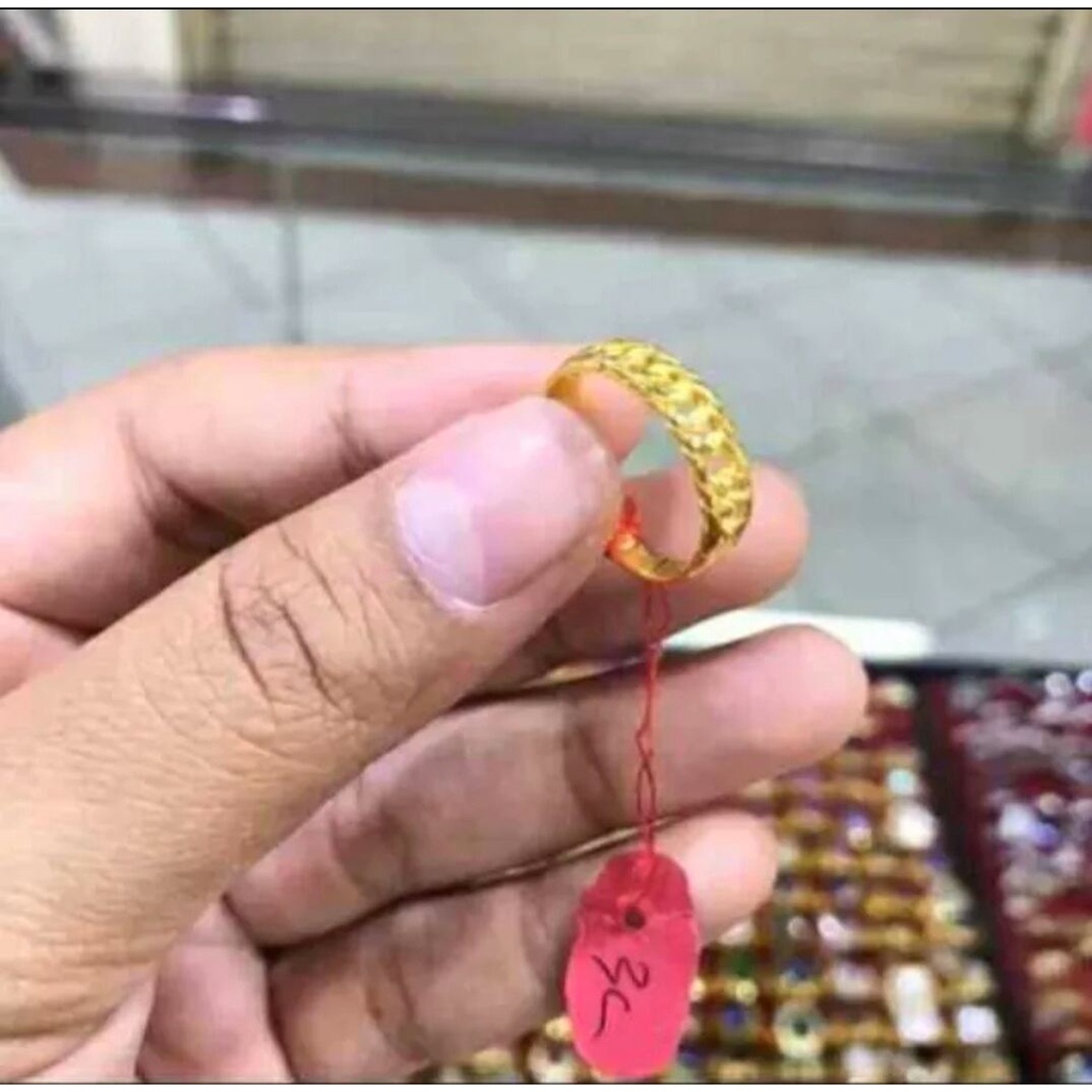 cincin emas 24 motif lipan anti karat 3g cintai rantai